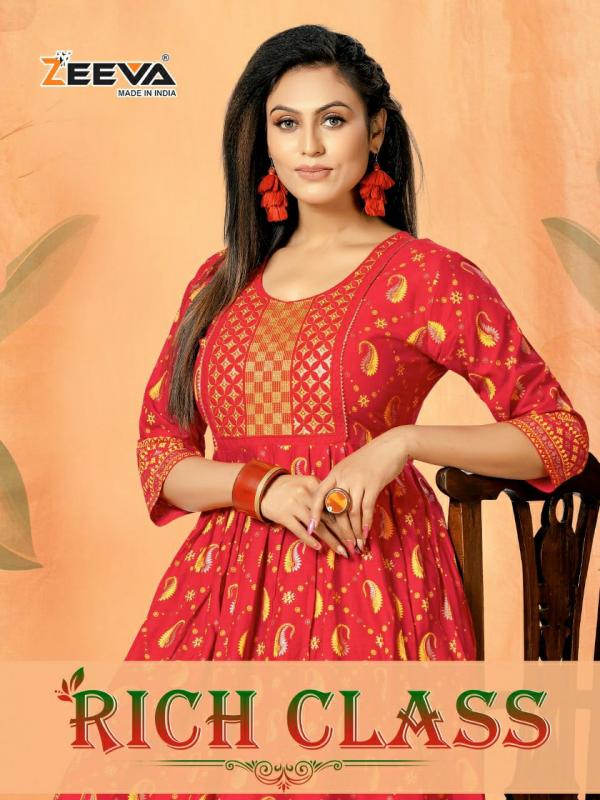 Zeeva Rich Class Rayon Designer Anarkali Kurti collection